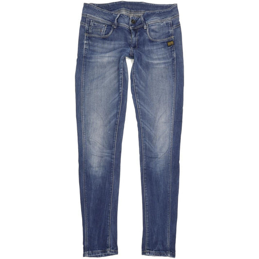 G-Star Women Blue Straight Slim Stretch Jeans W30 L34