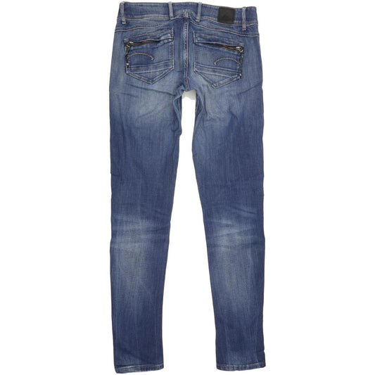 G-Star Women Blue Straight Slim Stretch Jeans W30 L34