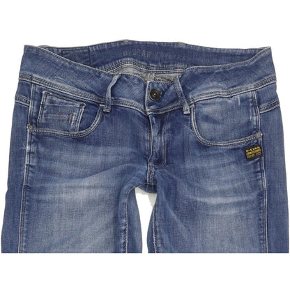 G-Star Women Blue Straight Slim Stretch Jeans W30 L34