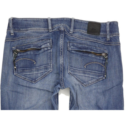 G-Star Women Blue Straight Slim Stretch Jeans W30 L34