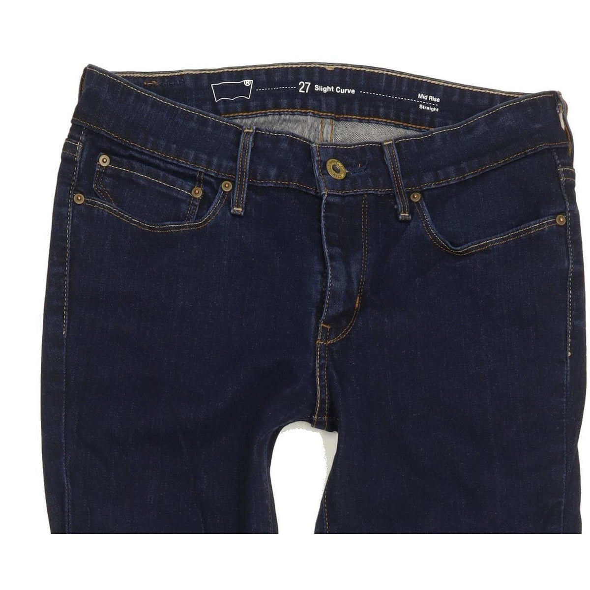 Levi's Slight Curve Women Blue Straight Slim Stretch Jeans W27 L30