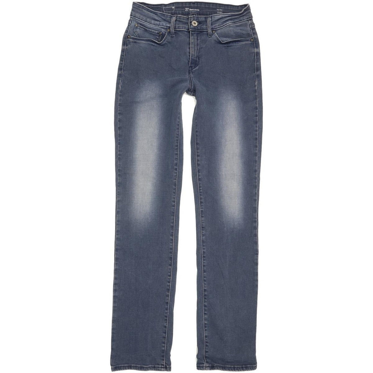 Levi's Demi Curve Women Blue Straight Slim Stretch Jeans W27 L31