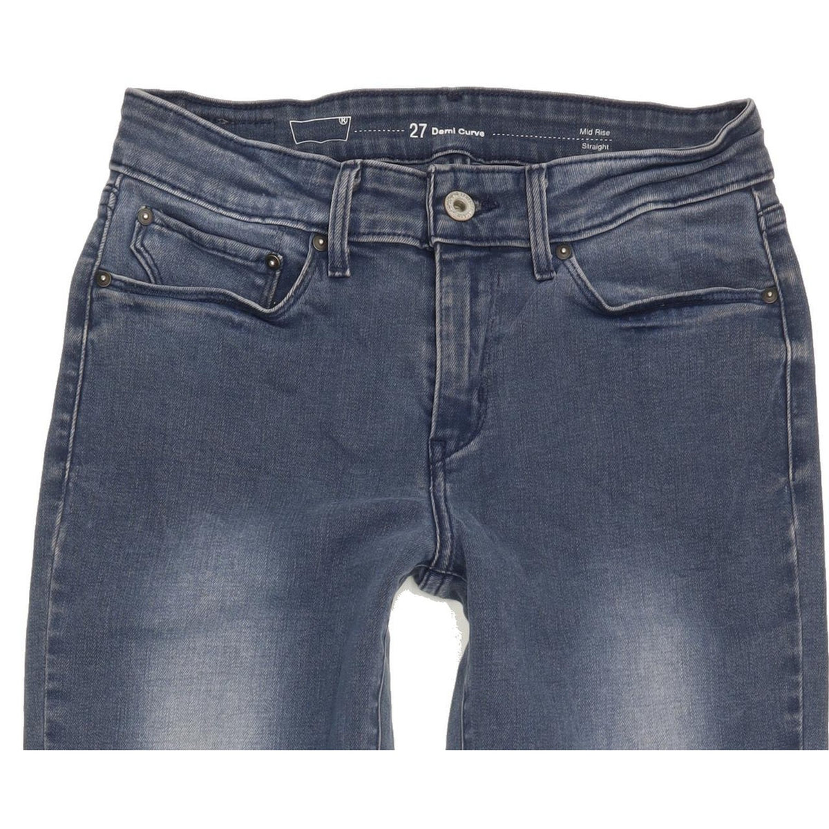 Levi's Demi Curve Women Blue Straight Slim Stretch Jeans W27 L31