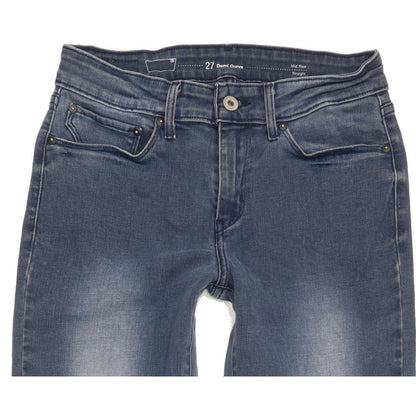 Levi's Demi Curve Women Blue Straight Slim Stretch Jeans W27 L31