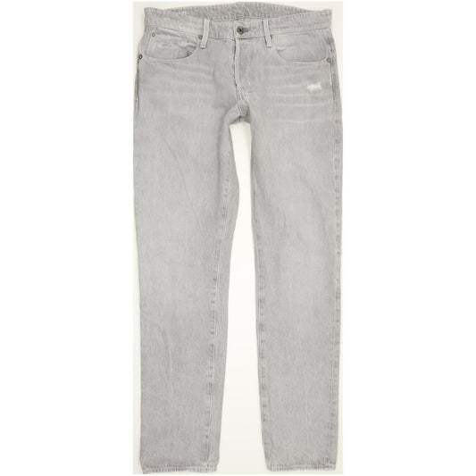 G-Star 3301 Men Grey Tapered Regular Jeans W33 L33