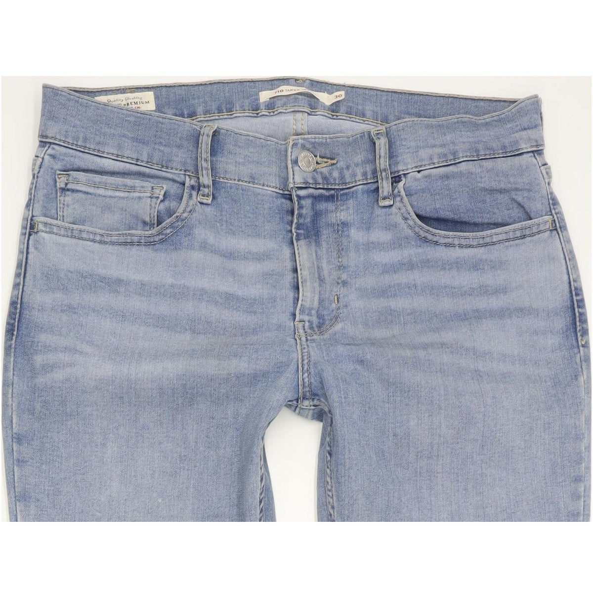 Levi's 710 Super Women Blue Skinny Slim Stretch Jeans W30 L34