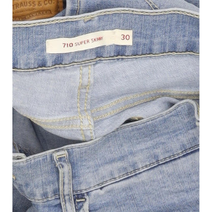 Levi's 710 Super Women Blue Skinny Slim Stretch Jeans W30 L34