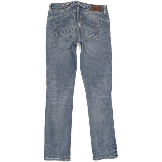 G-Star Midge Saddle Women Blue Straight Slim Stretch Jeans W30 L31