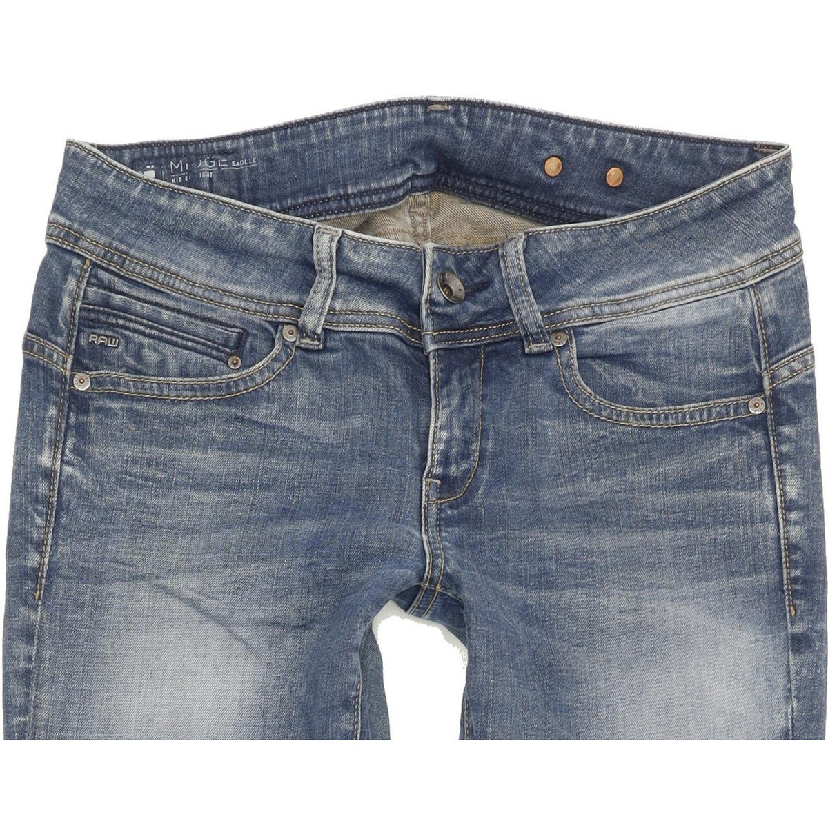 G-Star Midge Saddle Women Blue Straight Slim Stretch Jeans W30 L31