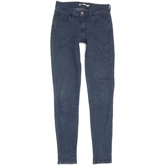 Levi's 710 Super Women Blue Skinny Slim Stretch Jeans W26 L30