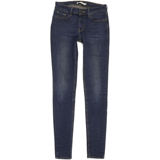 Levi's 710 Super Women Blue Skinny Slim Stretch Jeans W28 L30