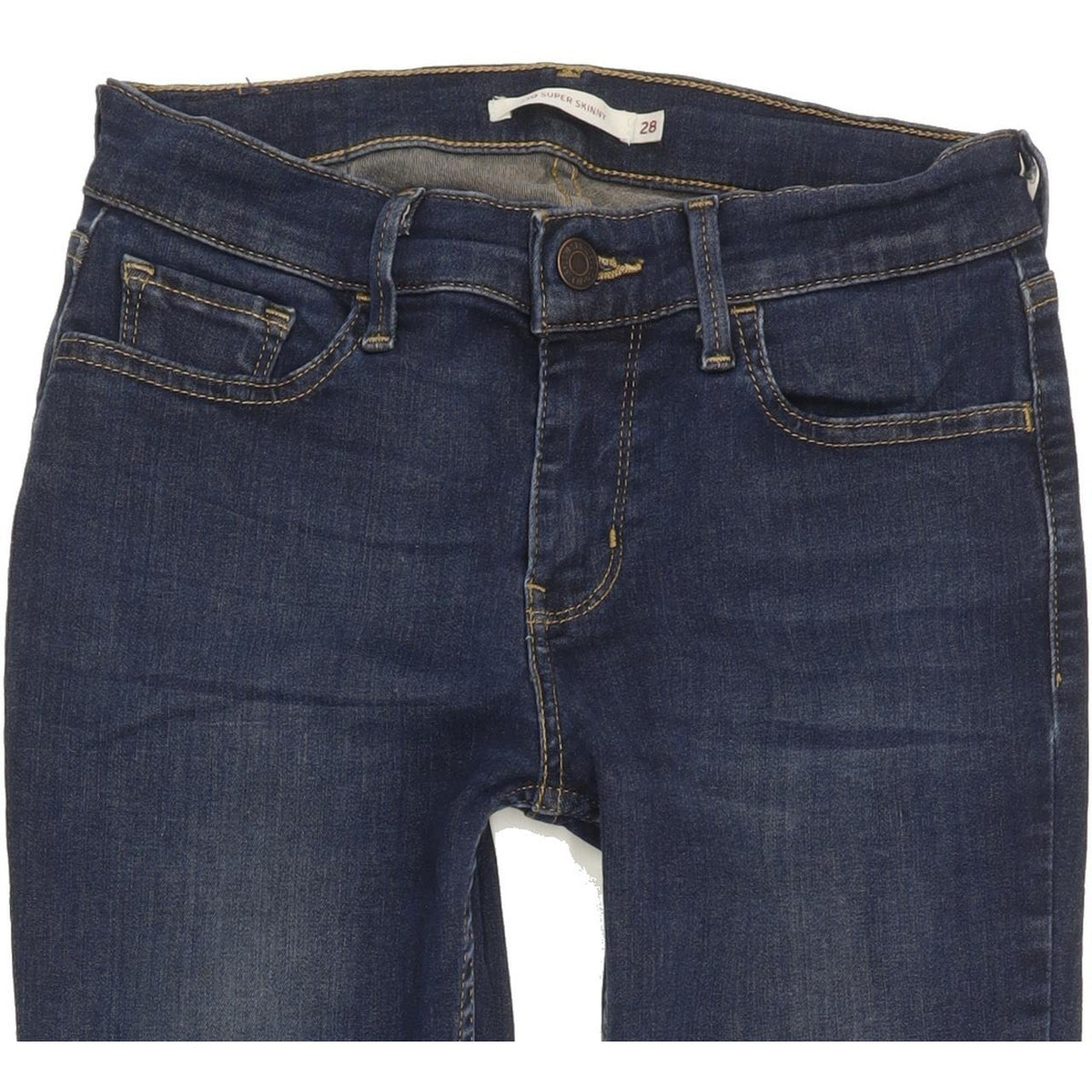 Levi's 710 Super Women Blue Skinny Slim Stretch Jeans W28 L30