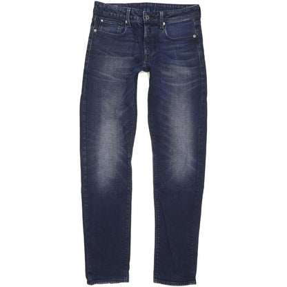 G-Star 3301 Men Blue Straight Slim Stretch Jeans W30 L32