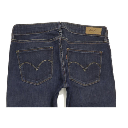 Levi's Demi Curve Women Blue Straight Slim Stretch Jeans W28 L32