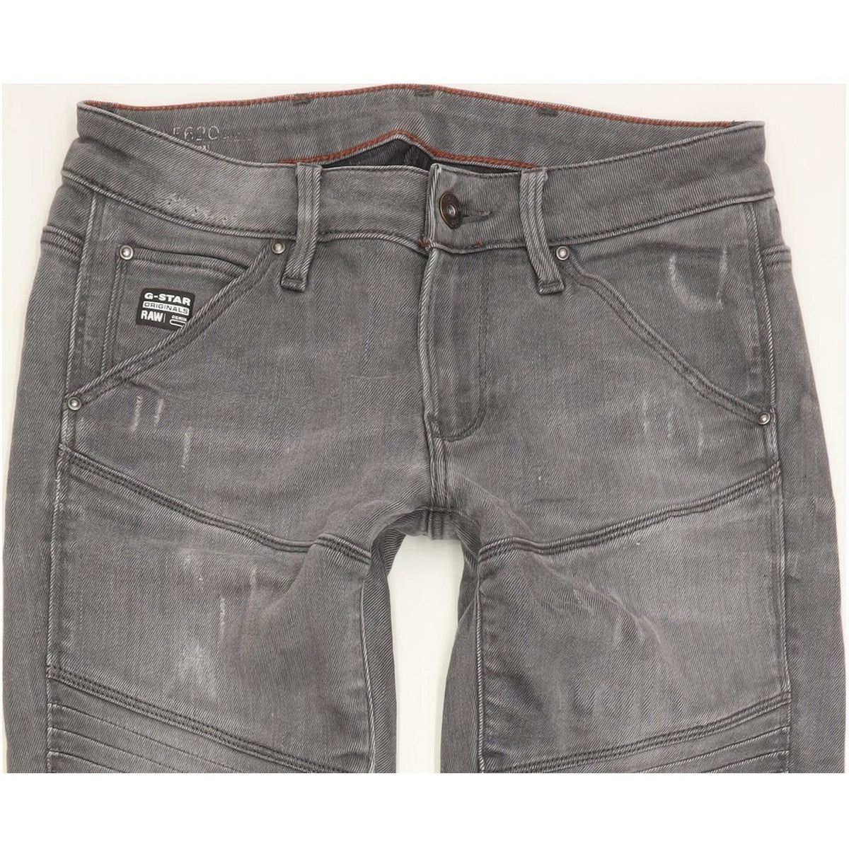 G-Star 5620 Custom Women Grey Skinny Slim Stretch Jeans W25 L30
