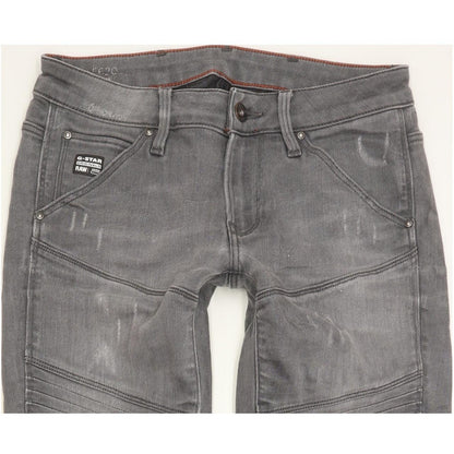 G-Star 5620 Custom Women Grey Skinny Slim Stretch Jeans W25 L30
