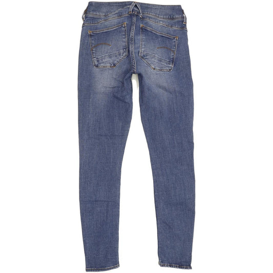 G-Star Lynn d-Mid Women Blue Skinny Slim Stretch Jeans W29 L27