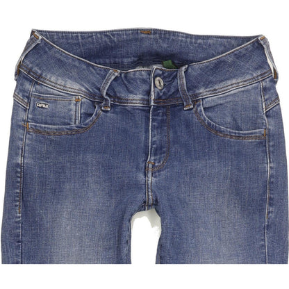 G-Star Lynn d-Mid Women Blue Skinny Slim Stretch Jeans W29 L27