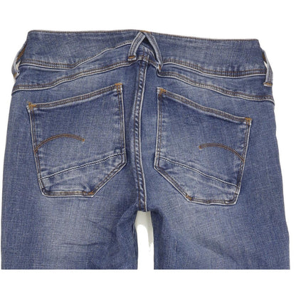 G-Star Lynn d-Mid Women Blue Skinny Slim Stretch Jeans W29 L27