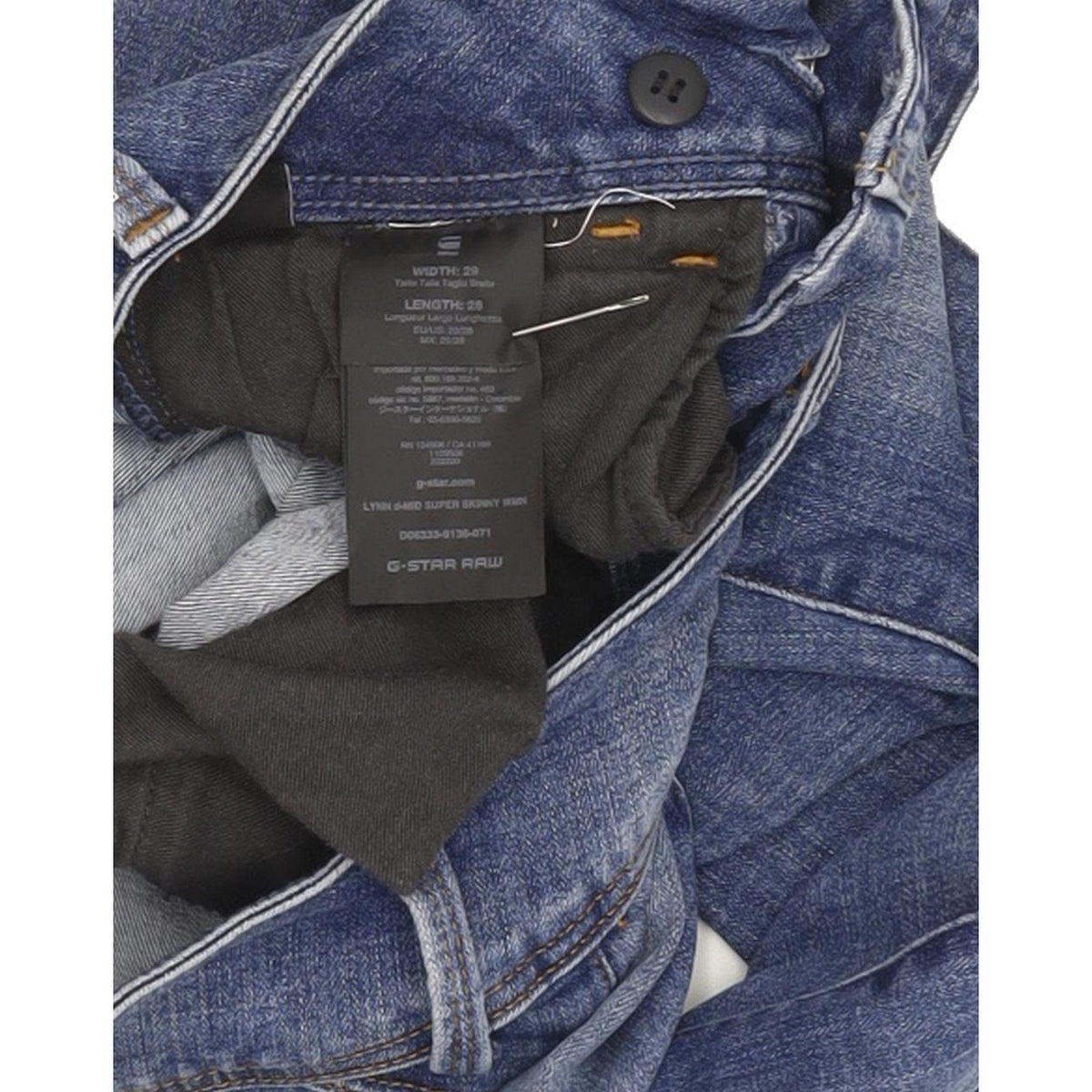 G-Star Lynn d-Mid Women Blue Skinny Slim Stretch Jeans W29 L27