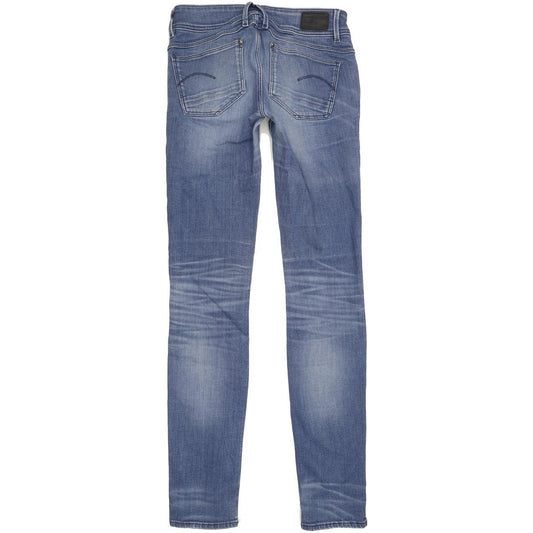 G-Star Lynn Mid Women Blue Skinny Slim Stretch Jeans W29 L34