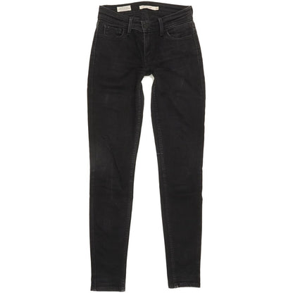Levi's 710 Super Women Black Skinny Slim Stretch Jeans W26 L30