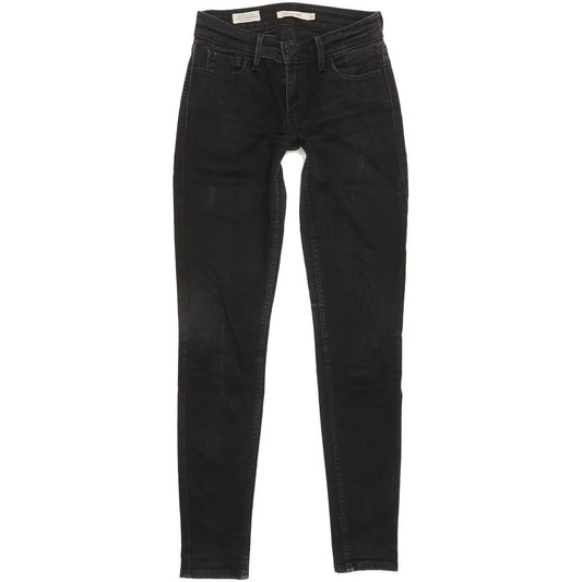 Levi's 710 Super Women Black Skinny Slim Stretch Jeans W26 L30
