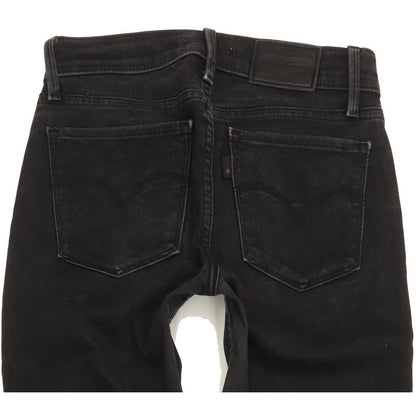 Levi's 710 Super Women Black Skinny Slim Stretch Jeans W26 L30