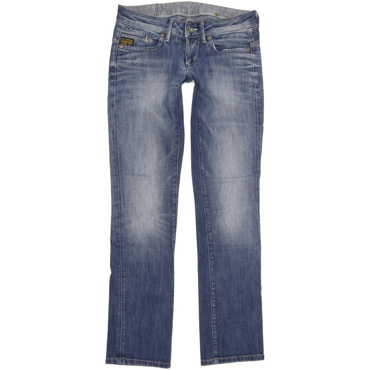 G-Star Women Blue Straight Slim Stretch Jeans W28 L31