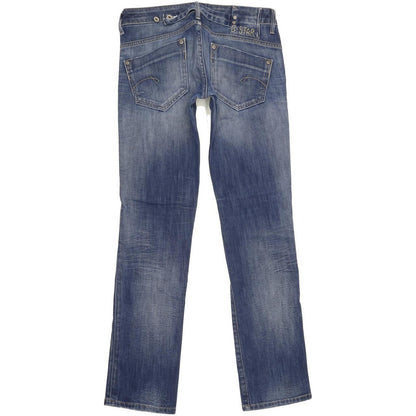 G-Star Women Blue Straight Slim Stretch Jeans W28 L31