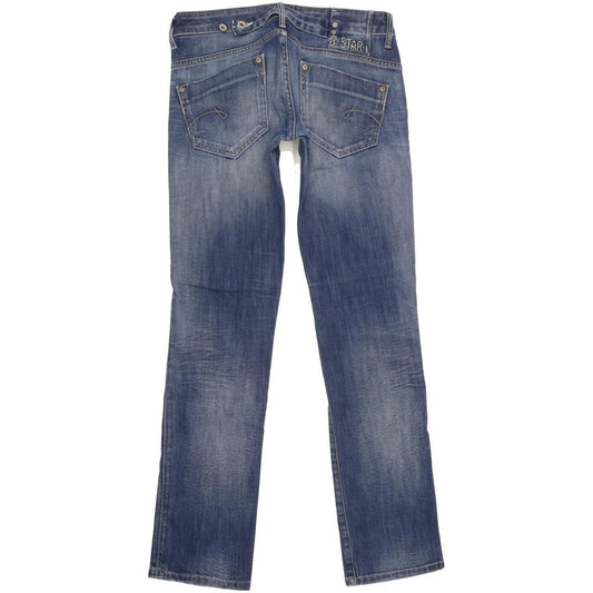 G-Star Women Blue Straight Slim Stretch Jeans W28 L31