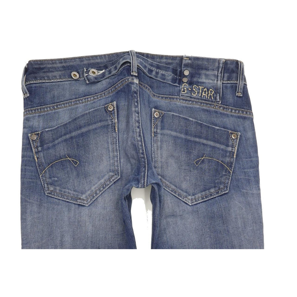 G-Star Women Blue Straight Slim Stretch Jeans W28 L31