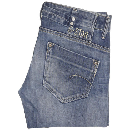 G-Star Women Blue Straight Slim Stretch Jeans W28 L31
