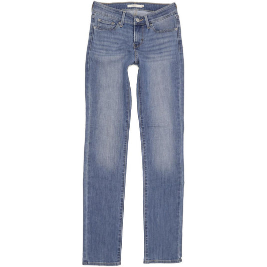 Levi's 712 Women Blue Straight Slim Stretch Jeans W26 L31