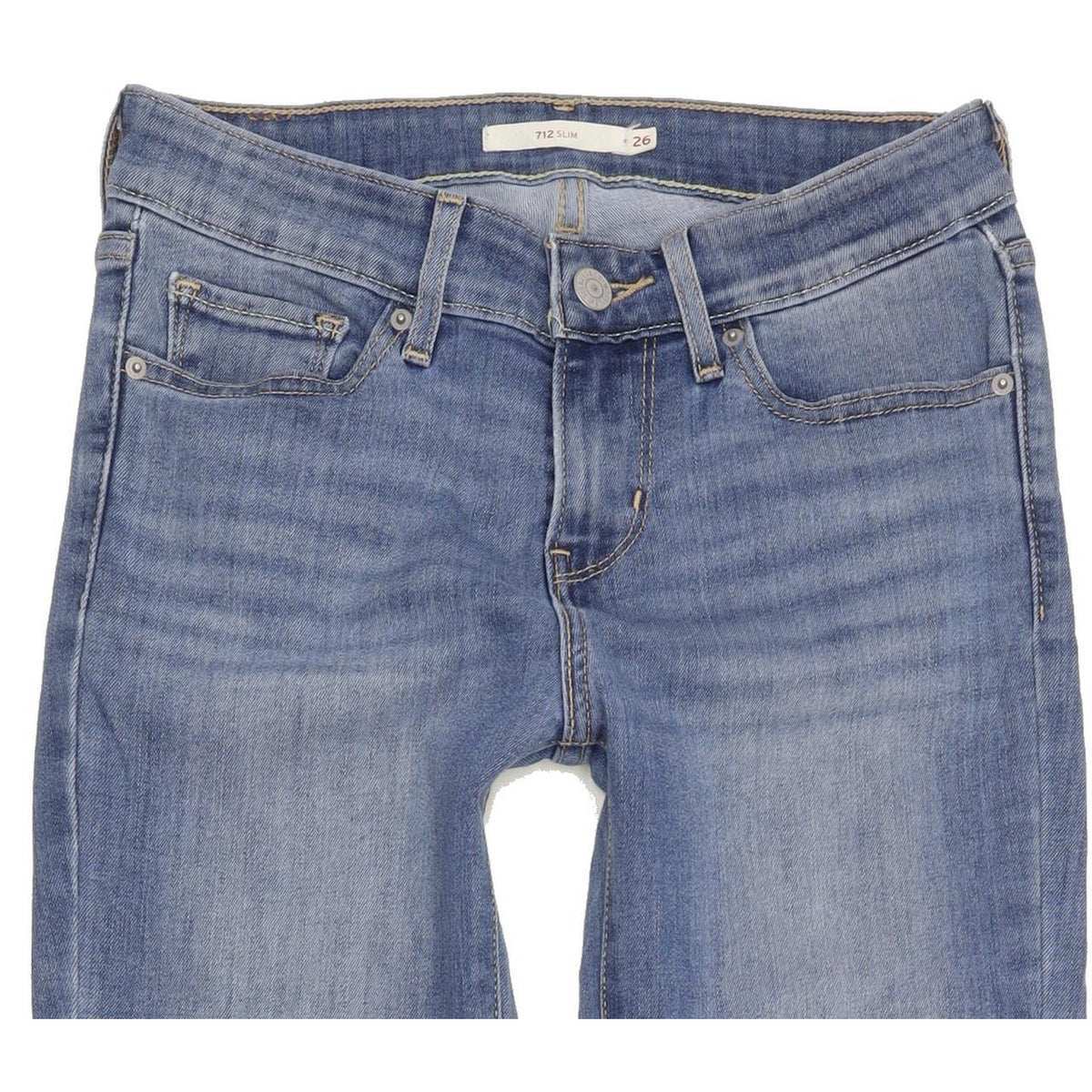 Levi's 712 Women Blue Straight Slim Stretch Jeans W26 L31