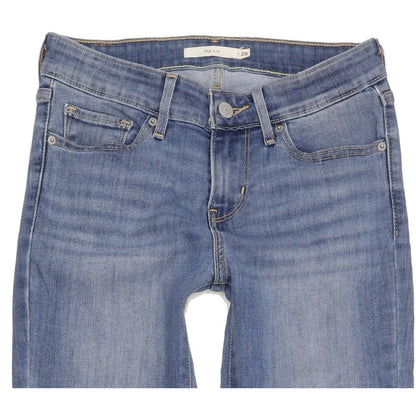 Levi's 712 Women Blue Straight Slim Stretch Jeans W26 L31
