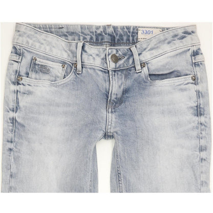 G-Star 3301 Women Blue Skinny Slim Stretch Jeans W28 L34