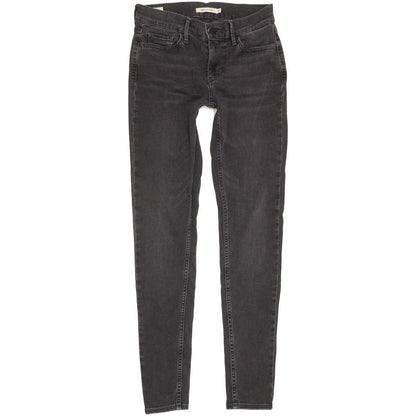 Levi's 710 Super Women Charcoal Skinny Slim Stretch Jeans W27 L30