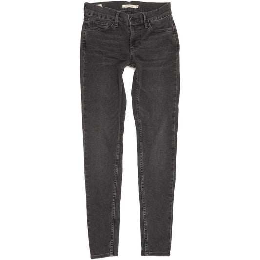 Levi's 710 Super Women Charcoal Skinny Slim Stretch Jeans W27 L30
