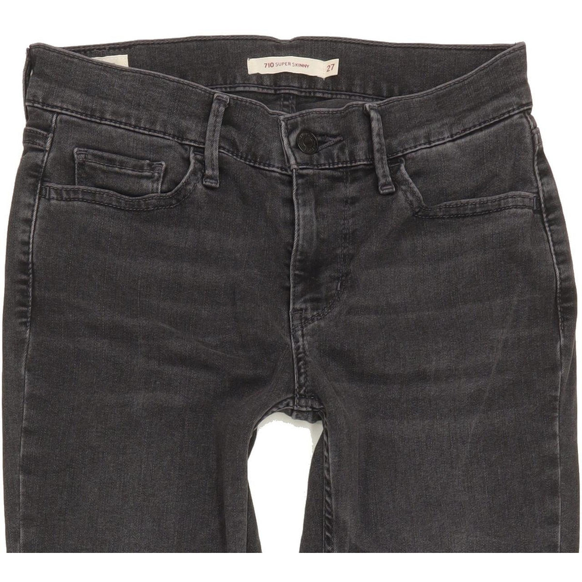 Levi's 710 Super Women Charcoal Skinny Slim Stretch Jeans W27 L30
