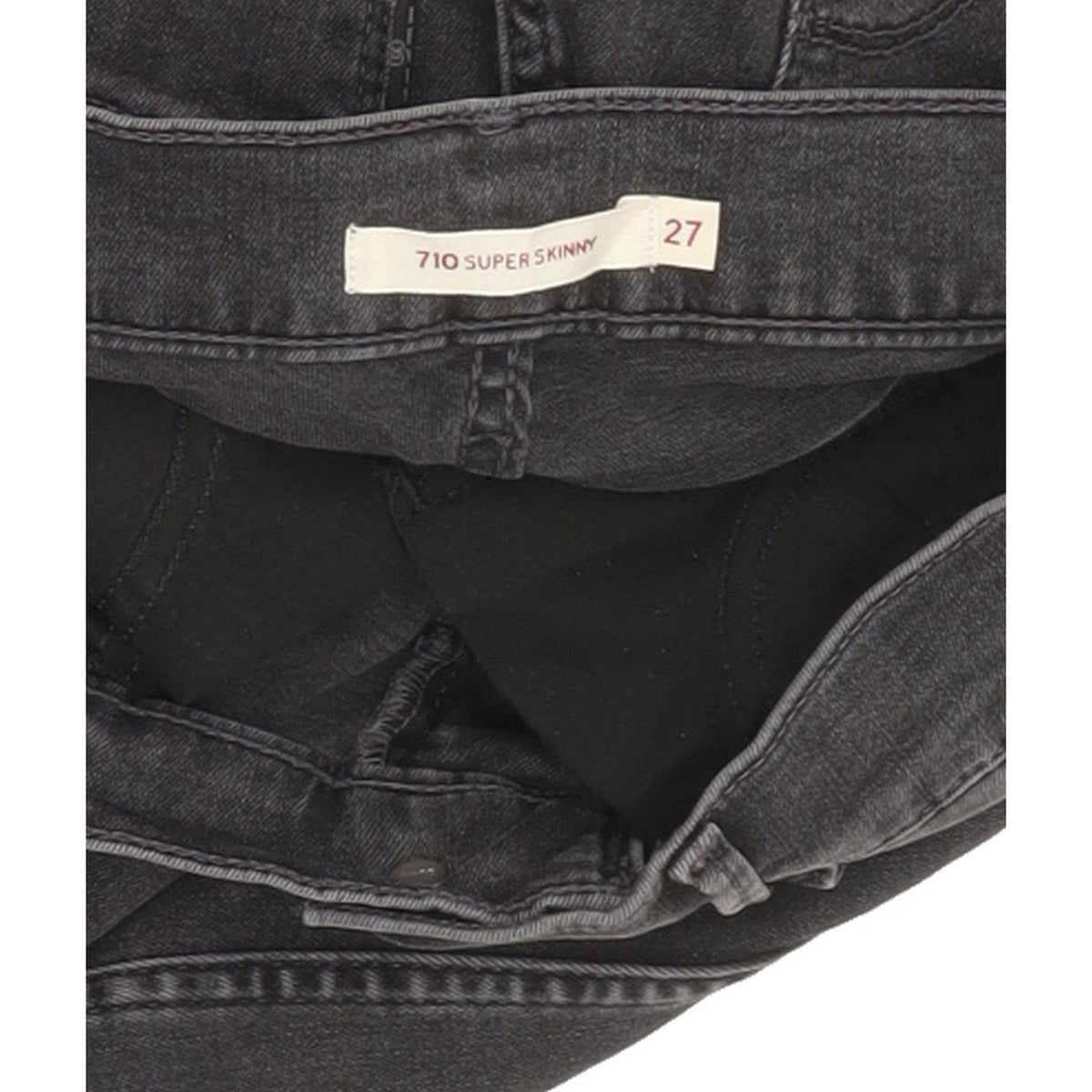 Levi's 710 Super Women Charcoal Skinny Slim Stretch Jeans W27 L30