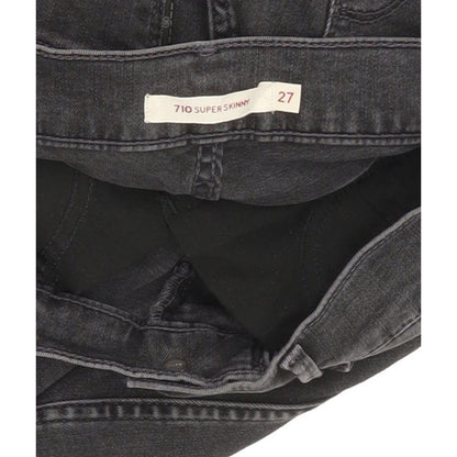 Levi's 710 Super Women Charcoal Skinny Slim Stretch Jeans W27 L30