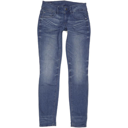 G-Star Lynn Mid Women Blue Skinny Slim Stretch Jeans W29 L32