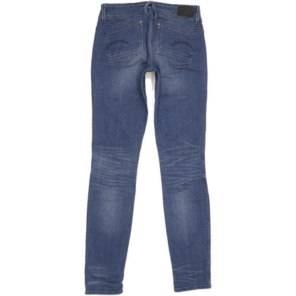 G-Star Lynn Mid Women Blue Skinny Slim Stretch Jeans W29 L32