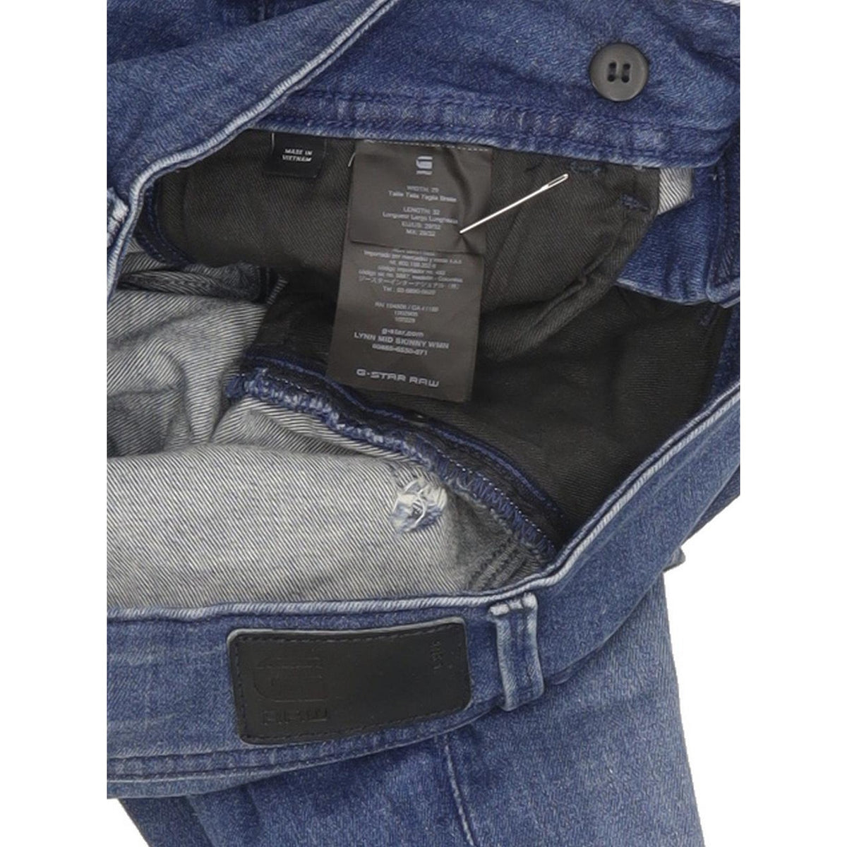 G-Star Lynn Mid Women Blue Skinny Slim Stretch Jeans W29 L32