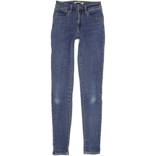 Levi's 721 Women Blue Skinny Slim Stretch Jeans W25 L32
