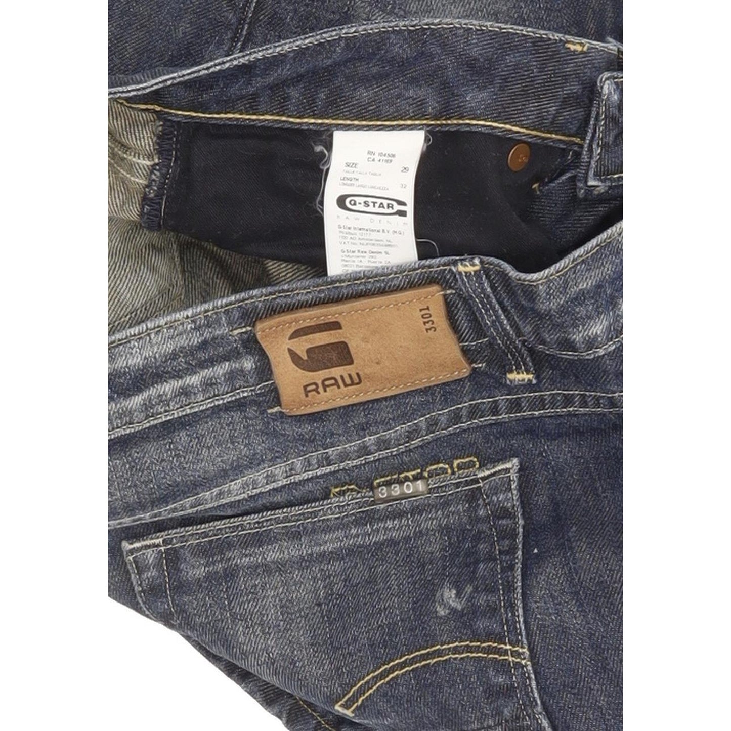 G-Star 3301 Women Blue Straight Slim Jeans W29 L31