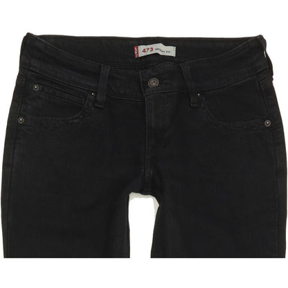 Levi's 473 Women Black Straight Slim Jeans W30 L34
