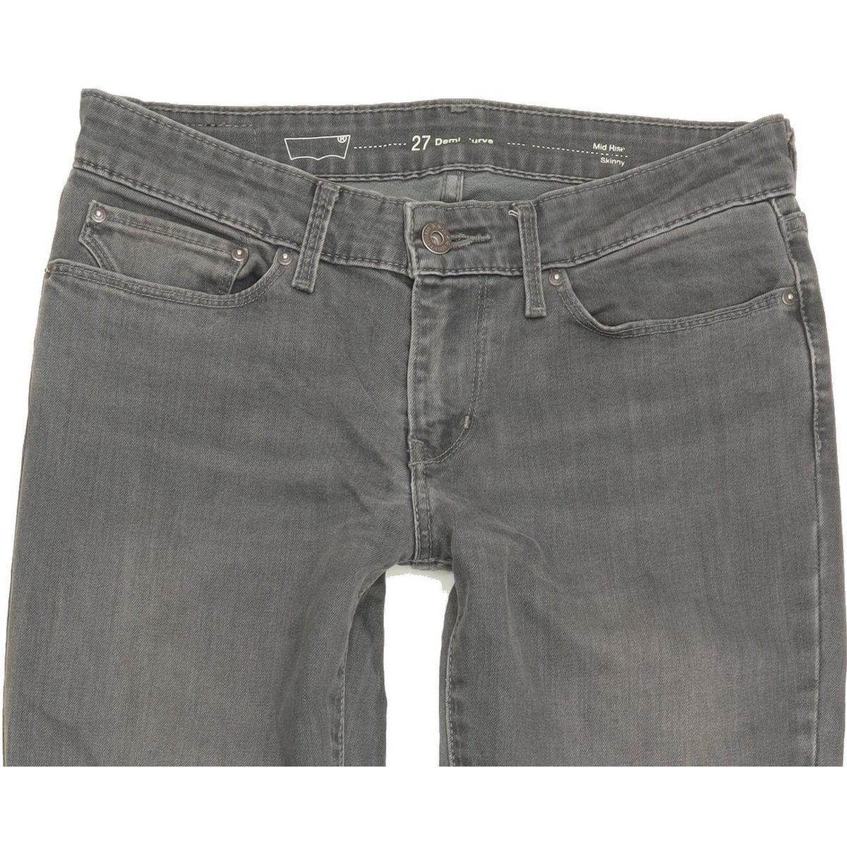 Levi's Demi Curve Women Grey Skinny Slim Stretch Jeans W27 L29
