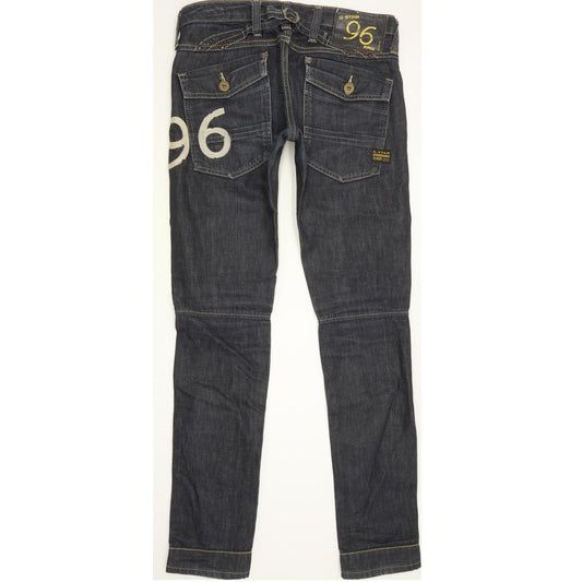 G-Star Elwood Heritage Women Blue Straight Slim Jeans W27 L31